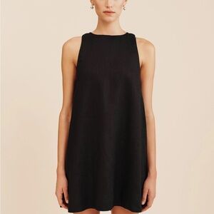 Posse Poppy Linen Dress XS NWT Black